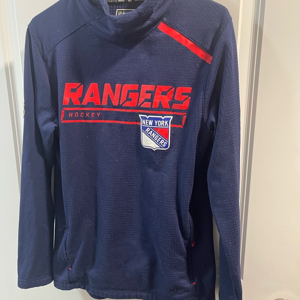 Fanatics Navy and Red NHL Authentic Pro Hockey Pullover